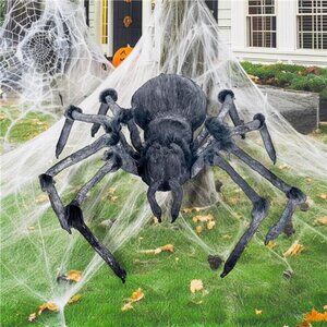 Halloween Outdoor Decorations Giant Spider, 45” Scary Large Spider